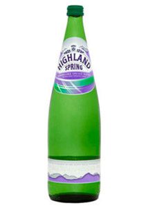 Highland Spring Sparkling Water Glass Bottle