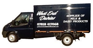 west end dairies delivery van
